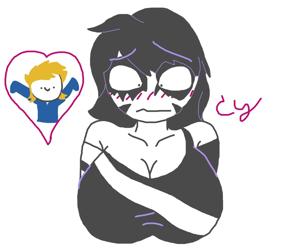 black_hair blonde_hair blush breasts embarrassed goth huge_breasts incredibox_mod lilac_(orin_ayo) makeup neesterhere orin_ayo rockstar tagme youtube youtuber