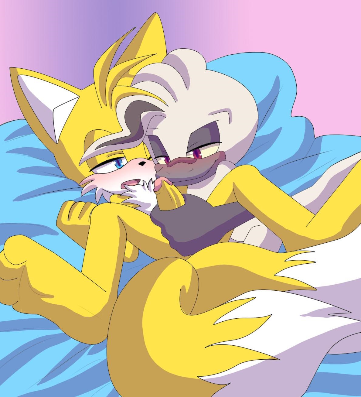 2boys angelofhapiness anthro blush doctor_starline gay handjob male male/male male_only masturbation one_eye_closed open_mouth penis sega sonic_(series) sonic_the_hedgehog_(series) tails tongue yaoi