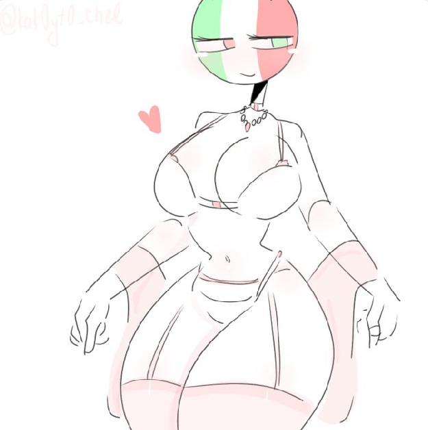 1girls, big thighs, countryhumans, countryhumans girl, female, heart, italy (countryhumans), kak0yt0 chel, looking away, white skin