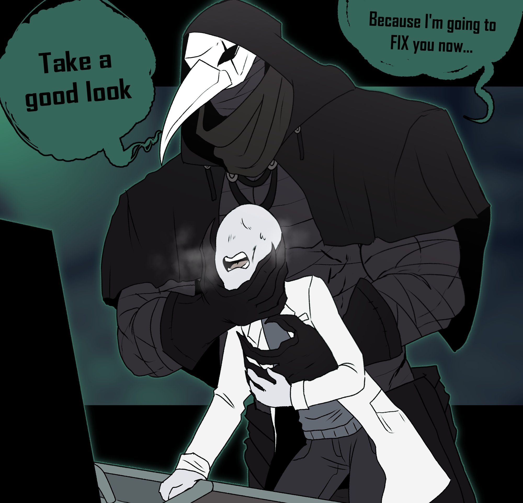 2boys, bara, gay, horror, male, male only, male/male, mrputt, scp foundation, scp-049, yaoi