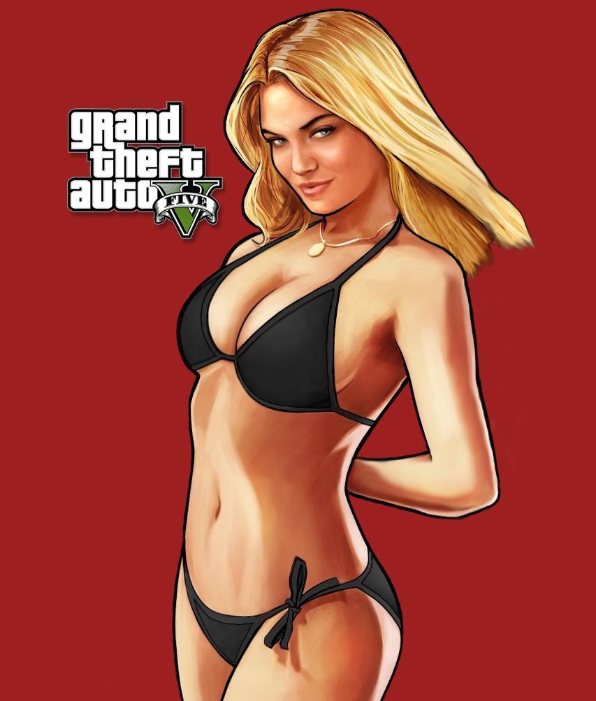 1girls black_bikini female female_only grand_theft_auto grand_theft_auto_v gtav_cover_girl tagme