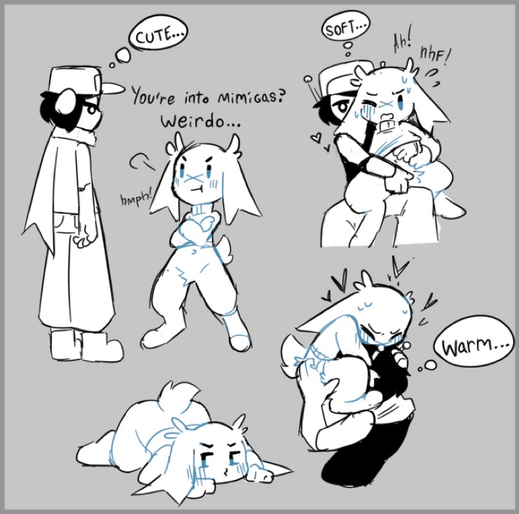 black_hair blush cave_story closed_eyes comic description facesitting fingering fluffy fully_clothed fur furry hat mimiga moaning nekuzx pantless pussy_lips quote_(cave_story) shirt sue_sakamoto thinking white_fur white_hair