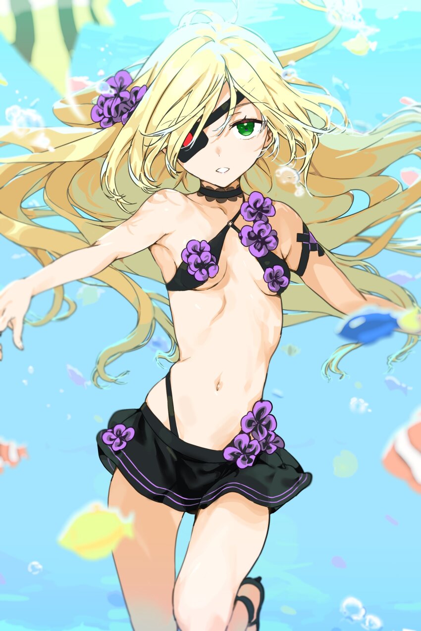 armpit armpits blonde blonde_female blonde_hair blonde_hair_female eye eye_open fish green_eye haimura_kiyotaka hair long_hair long_hair_female looking_at_viewer no_sex no_text no_text_version othinus_(to_aru_majutsu_no_index) solo swimsuit swimwear tagme to_aru_majutsu_no_index underwater underwater_view water yellow_hair