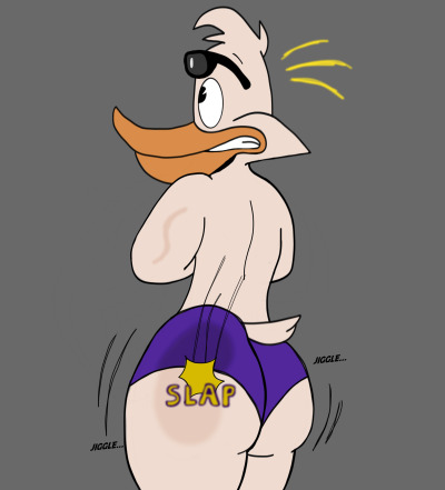 anthro ass_slap bubble_ass bubble_butt darkwing_duck disney drake_mallard ducktales_(2017) furry glasses male_only mallard speedo swimsuit swimwear tagme tagme_(artist) thick_ass thick_thighs toony