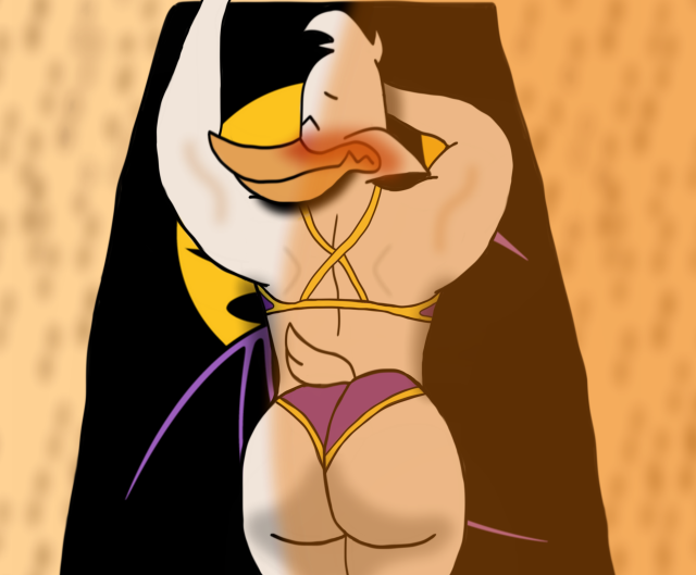 anthro beach beach_blanket beach_towel bikini bubble_ass bubble_butt darkwing_duck darkwing_duck_(character) disney drake_mallard ducktales ducktales_(2017) embarrassed laying_down male_only mallard sunset sweat swimsuit tagme tagme_(artist) thick_ass thick_thighs