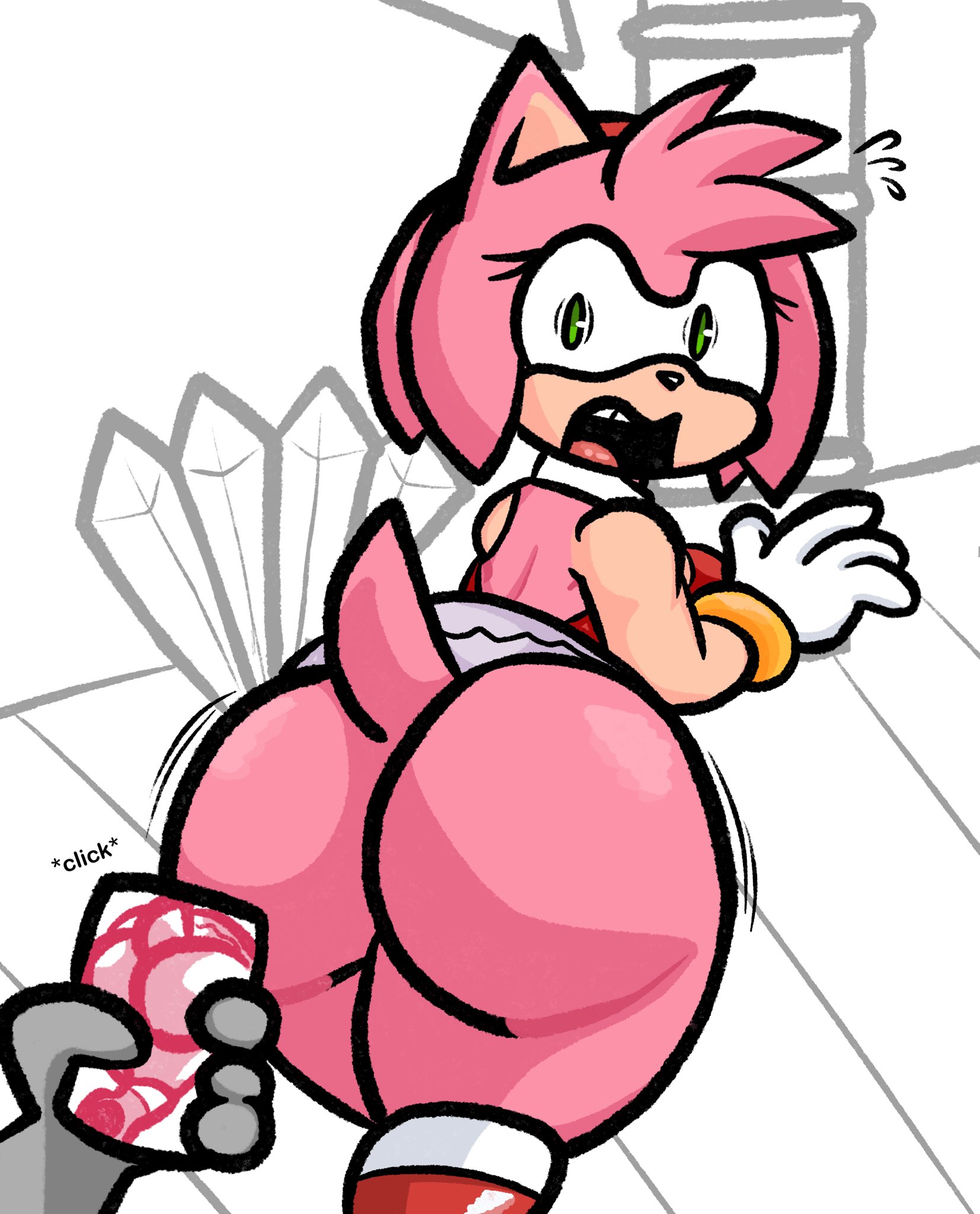 amy rose, ass, big ass, big breasts, breasts, bubble ass, bubble butt, female, huge ass, lewdewott, sega, sonic (series), sonic the hedgehog (series), tagme
