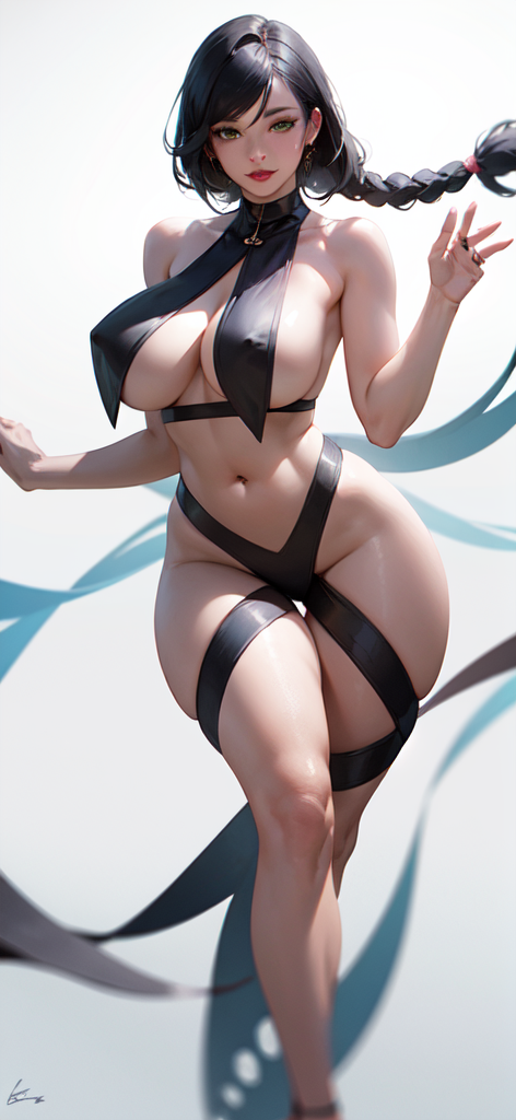 1girls ai_generated black_hair braid braided_hair braids breast breasts cleavage curvaceous curvy curvy_body curvy_female curvy_figure dreamworks exposed_midriff exposed_shoulders exposed_torso female female_only green_eyes heather_(httyd) hourglass_figure how_to_train_your_dragon inner_sideboob light-skinned_female light_skin long_hair midriff partially_clothed partially_clothed_female pixai shoulders sideboob solo solo_female thick_thighs thighs torso underboob voluptuous voluptuous_female