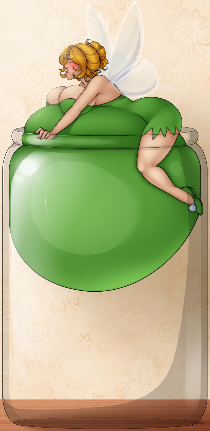 annoyed, big belly, blush, closed eyes, fairy, female, female only, hyper belly, hyper pregnancy, madamsquiggles, pregnant, ready to pop, solo, solo female, stuck