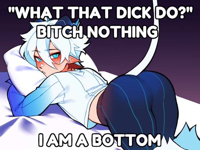 1boy arched_back ass ass_focus ass_up bed big_ass blush caecaensfw2 caelum(vtuber) caelum_vt clothed demon dialogue digital_media_(artwork) edit elf_ears face_down_ass_up femboy feminine_male gay girly head_down_ass_up horns hugging_pillow indie_virtual_youtuber laying_down laying_on_bed looking_at_viewer looking_back male male_only male_sub meme official_artwork_edit pov pov_eye_contact solo solo_male tail virtual_youtuber vtuber yaoi