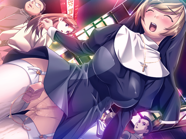 censored cg clothed_masturbation clothing discreet_vibrator eroge exhibitionism game_cg ino masturbation nise_kyouso nomad_(publisher) nun public public_vibrator stealth_masturbation stockings tagme unknowing_bystander upskirt vibrator vibrator_on_thigh