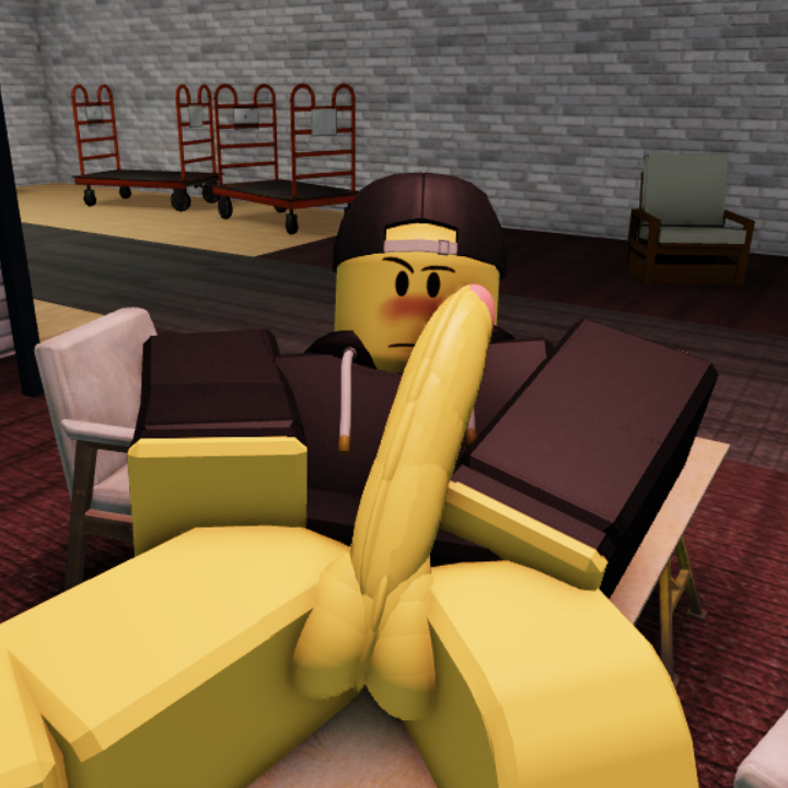 3d big_penis blurrr34 blushing evade hoodie jard looking_at_viewer male_only roblox roblox_game robloxian source_request tagme