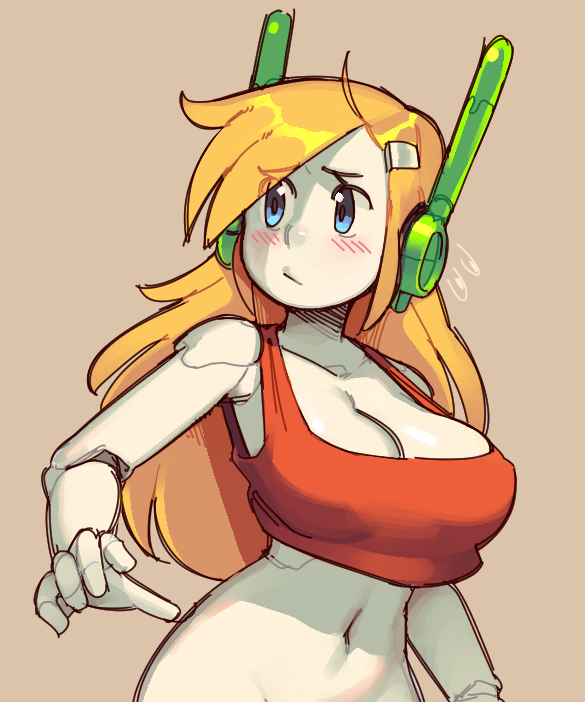 cave_story clothed confused_look curly_brace humanoid no_panties robot robot_girl robot_humanoid wamudraws