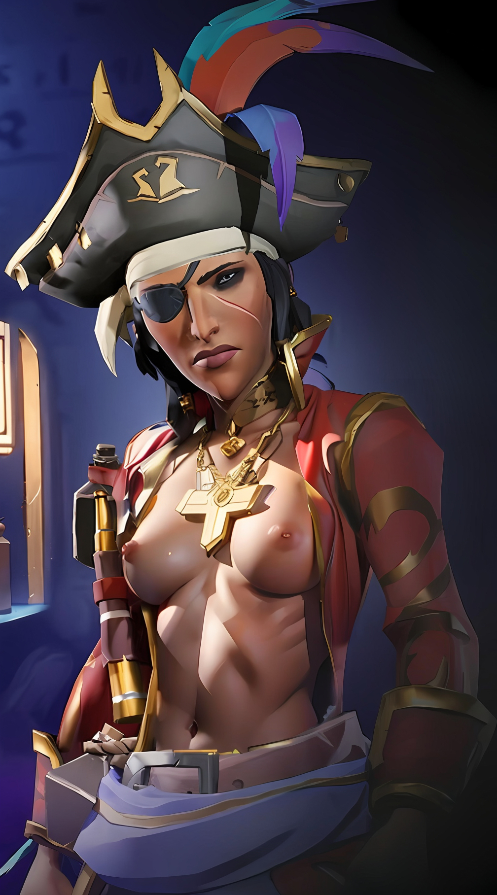 1girls boobs female lesedi nude_female sea_of_thieves tagme