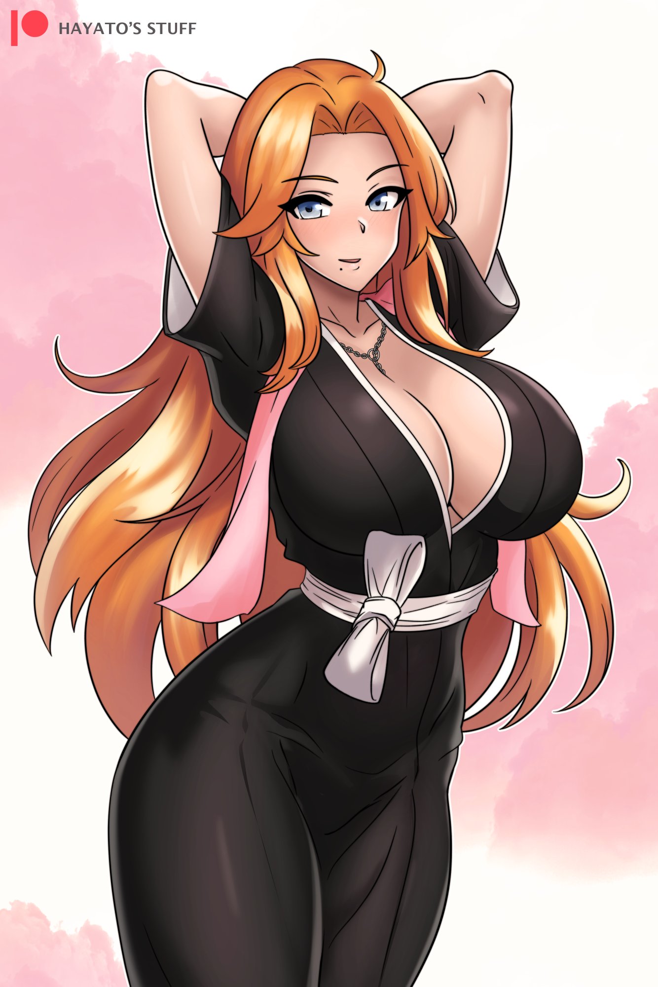 big_breasts bleach breasts female female_only hayato_stuff matsumoto_rangiku solo tagme