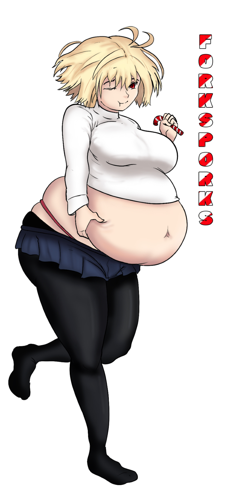 arcueid_brunestud bbw belly_overhang big_belly big_breasts big_female blush chubby chubby_female eating embarrassed fat fat_ass fat_female fat_fetish fat_girl fat_woman fatty forksporks holding_belly large_female obese obese_female overweight overweight_female panties plump pork_chop red_panties thick_thighs tsukihime type-moon weight_gain