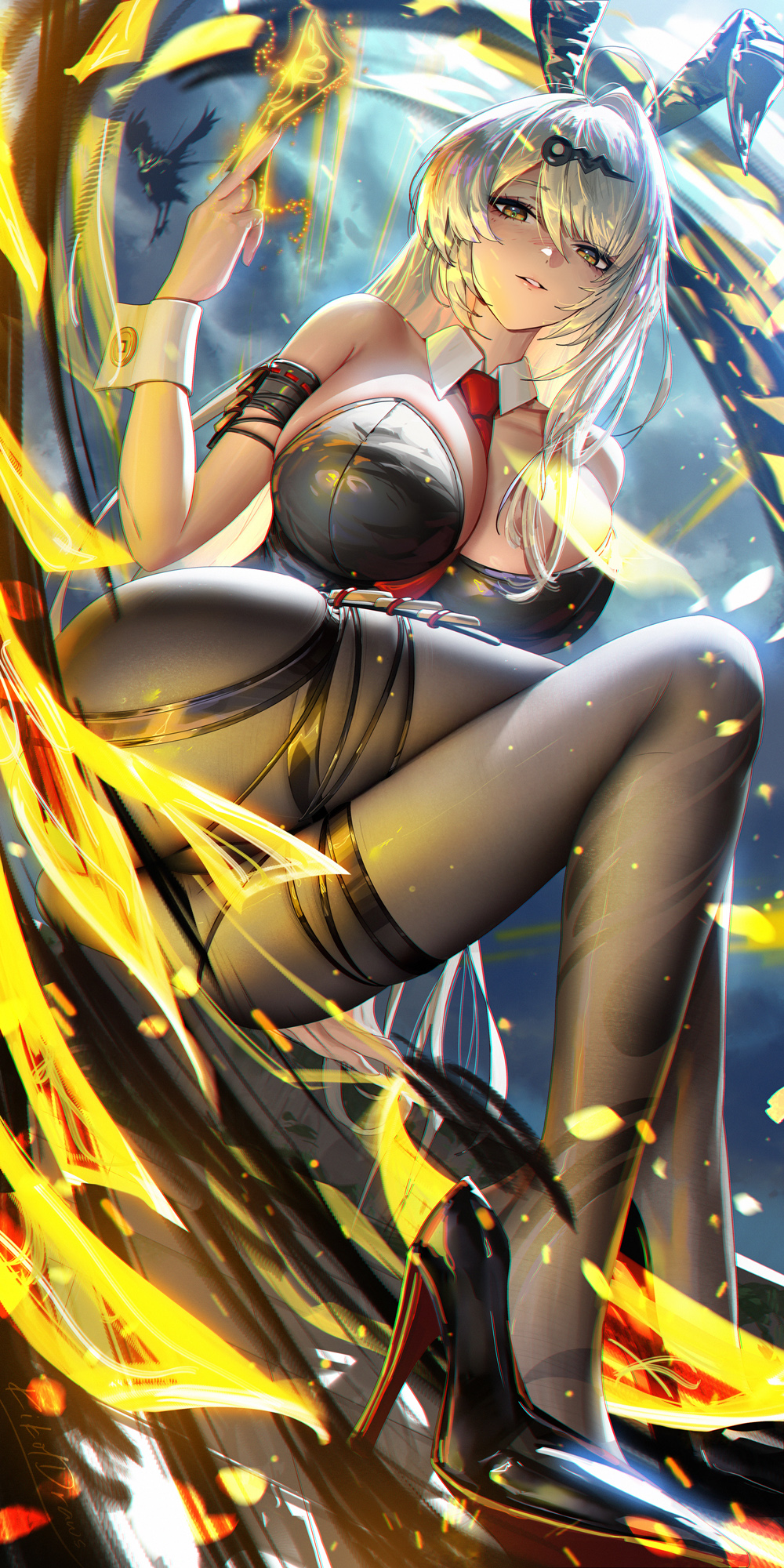 1girls, breasts, female, female focus, female only, large breasts, liang xing, light skin, light-skinned female, looking at viewer, thick thighs, thighs, wide hips, yixuan (zenless zone zero), zenless zone zero