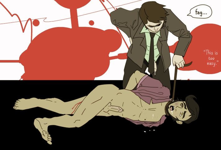 bondage color coyote_smith dan_smith forced_yaoi gay killer34 killer7 male male_only rape suda_51 yaoi