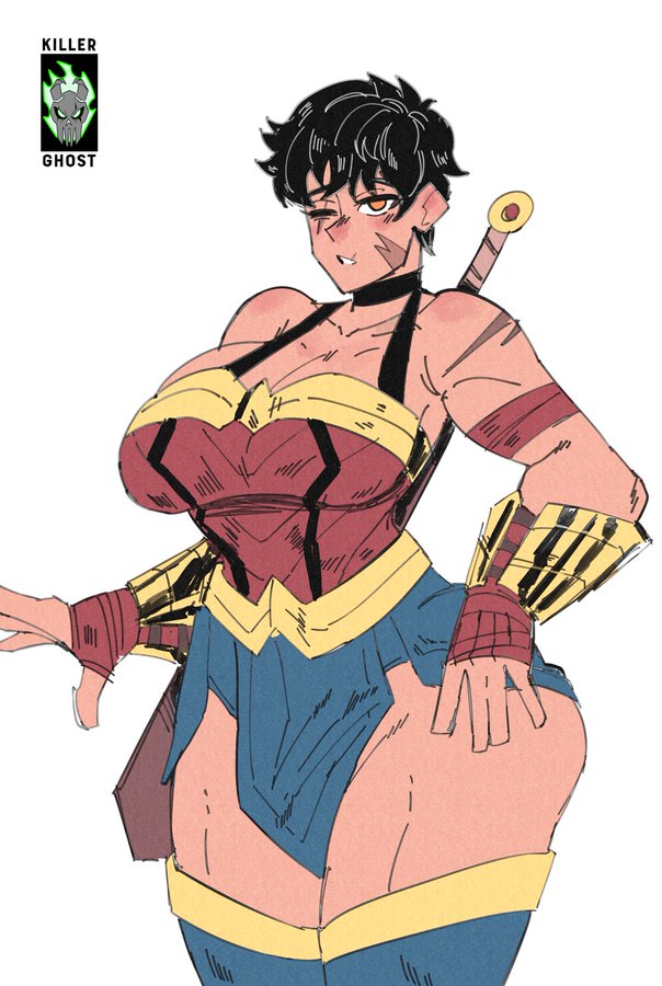 dc, dc comics, female, justice league, killerghost, lordkillerghost, tagme, tomboy, twitter link, wonder woman