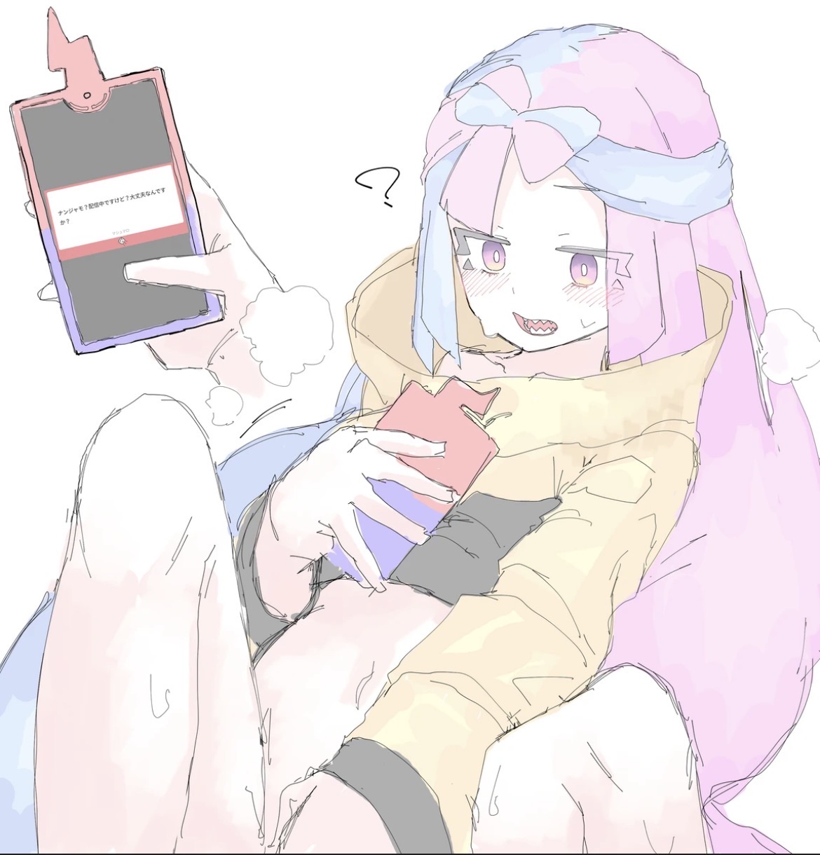 blush, female, fingering, fingering self, iono (pokemon), masturbation, mocaht8, no panties, no underwear, pokemon