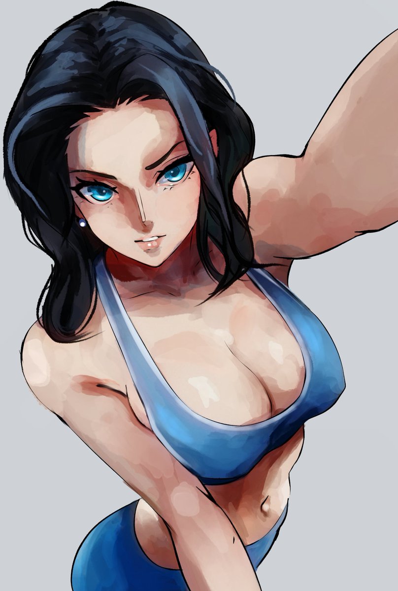 big_breasts cleavage curvaceous curvy curvy_body curvy_female curvy_figure female female_only hourglass_figure nico_robin one_piece post-timeskip selfie sportswear tagme vcais voluptuous voluptuous_female