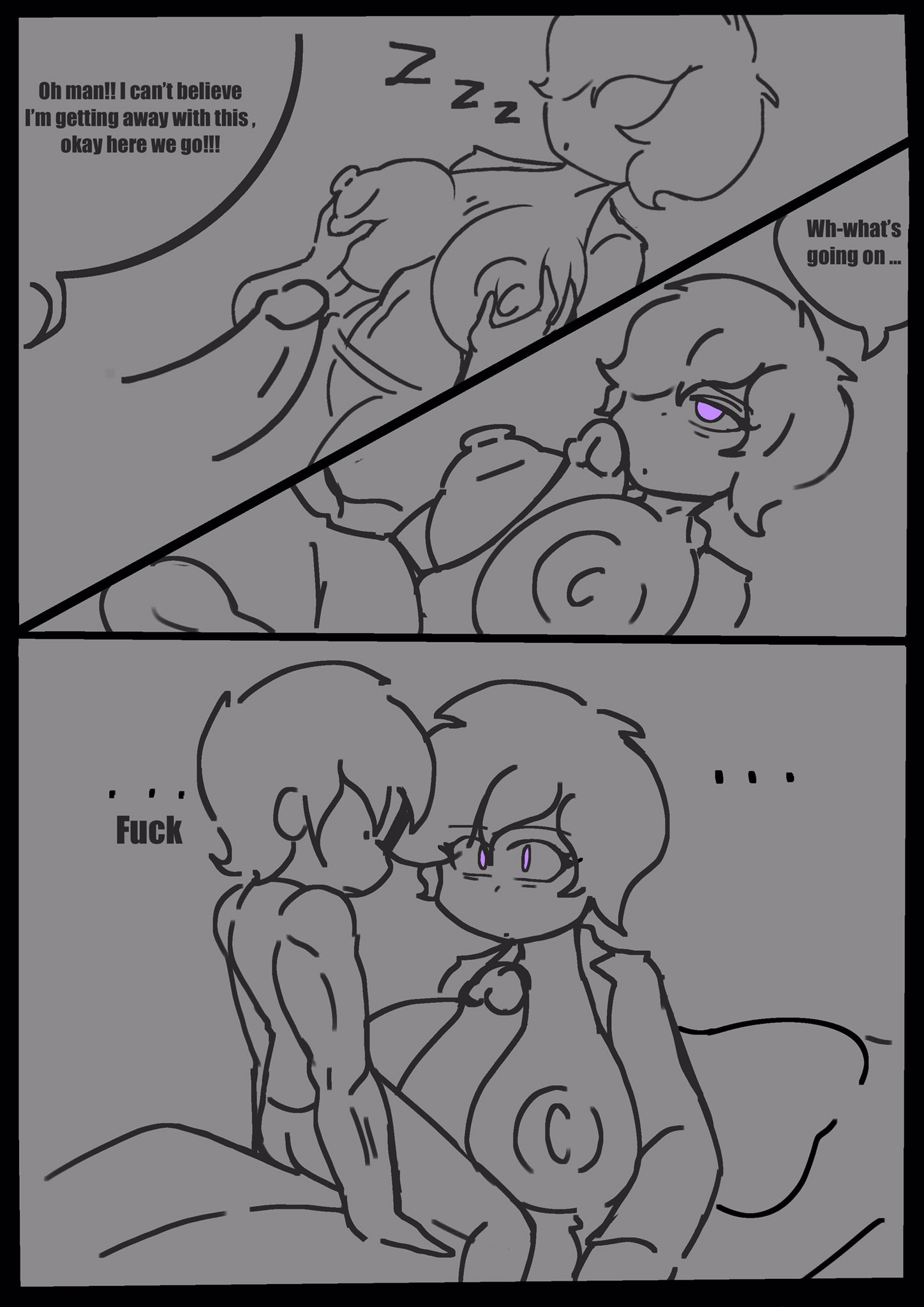 ass, big ass, big breasts, big penis, breasts, comic, female, ghastlypann, horny, horny female, lyla (ghastlypann), male, penis, purple eyes, tagme, tyler (ghastlypann)