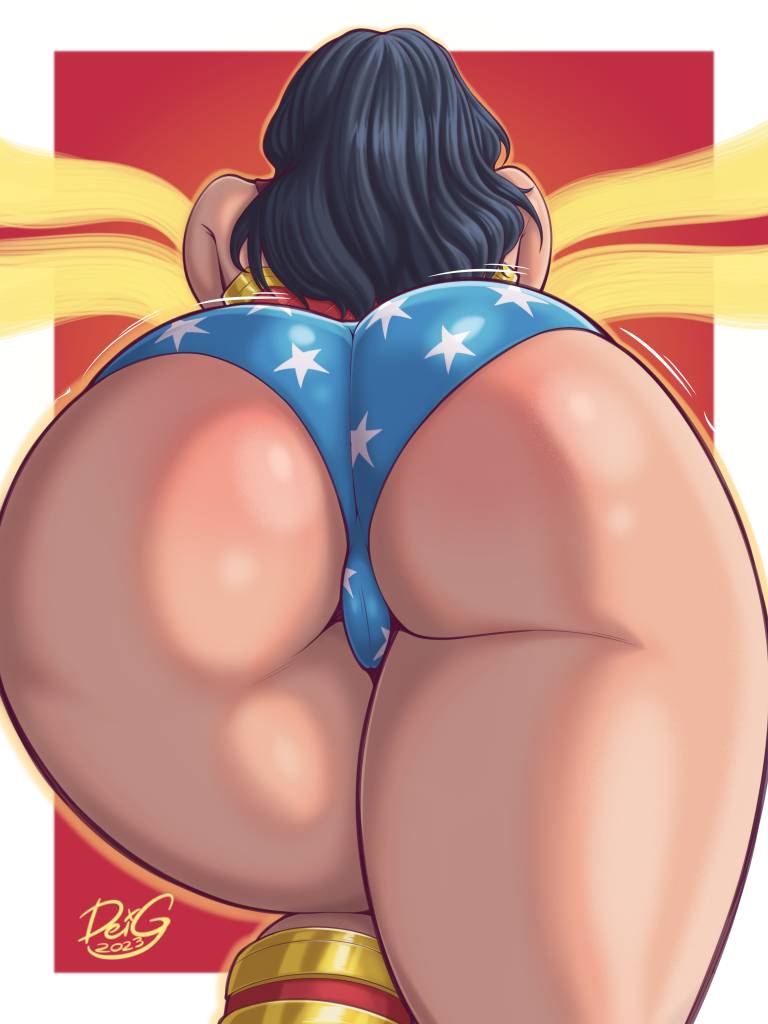 1girls amazon ass ass_focus back_view big_ass big_butt black_hair cameltoe curvy dc dc_comics deigart female female_only huge_ass justice_league large_ass large_butt leotard rear_view solo thick_thighs wonder_woman wonder_woman_(series)