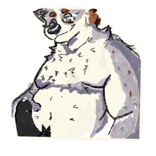 anthro bear bodily_fluids canid canine canis cum erection genital_fluids genitals hybrid jazzynsfw male mammal nude penis solo wolf wolfdog wuskyjazzy