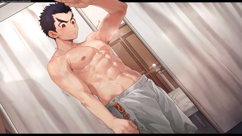 black_hair clothed dangan danganronpa danganronpa:_trigger_happy_havoc danganronpa_(series) danganronpa_1 kiyotaka_ishimaru male_only pale-skinned_male pale_skin red_eyes salute stethoscope thermometer