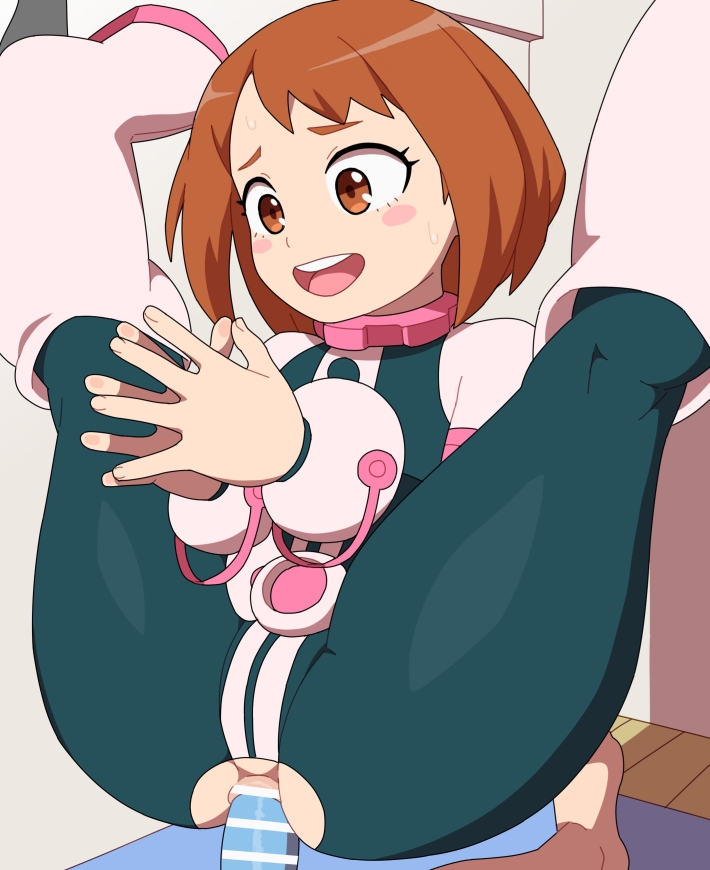 1girls anal anal_access anal_masturbation anal_only anal_sex anus ass back bodysuit breasts brown_eyes brown_hair bubble_butt female female_only hero_outfit_(mha) hips huge_ass indoors kabeume large_breasts my_hero_academia ochako_uraraka ochako_uraraka_(hero_outfit) open_mouth ripped_clothing short_hair thick_thighs thighs torn_clothes wide_hips