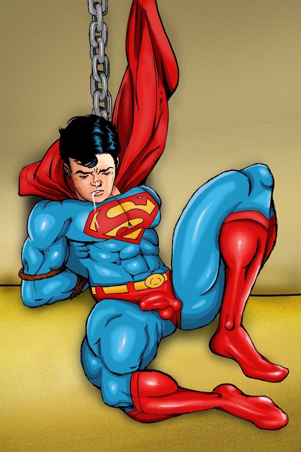 bdsm clark_kent dc dc_comics domination kryptonite male male_only solo solo_male spandex superhero superman superman_(series)