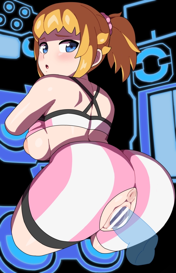 1girls anus ass big_ass big_breasts big_butt breasts female gundam gundam_build_fighters gundam_build_fighters_try hoshino_fumina huge_breasts kabeume large_breasts nipples no_panties panties pussy sex sports_bra sports_shorts thick_ass thick_thighs thighs vaginal_penetration