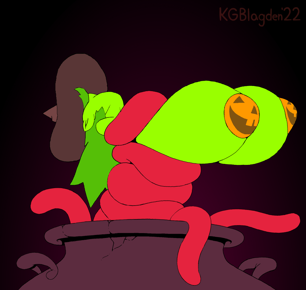 1girls, 2d, animated, bouncing breasts, breasts, female, huge breasts, kgblagden, oc, witch hat
