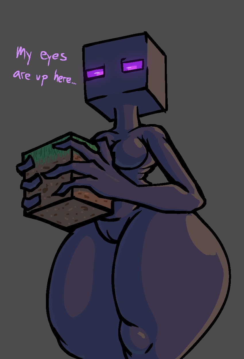 ass_focus big_ass casual casual_nudity enderwoman female female_only minecraft my_eyes_are_up_here nanodude78 nippleless nude