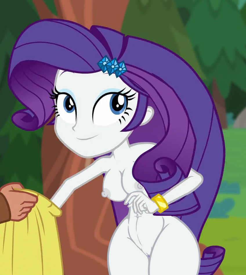 1girls accurate_art_style areolae belly_button breasts edit equestria_girls female friendship_is_magic grabbing hasbro large_breasts legend_of_everfree looking_away looking_up my_little_pony navel nipples nude nude_edit nude_female rarity_(mlp) reaching screenshot_edit