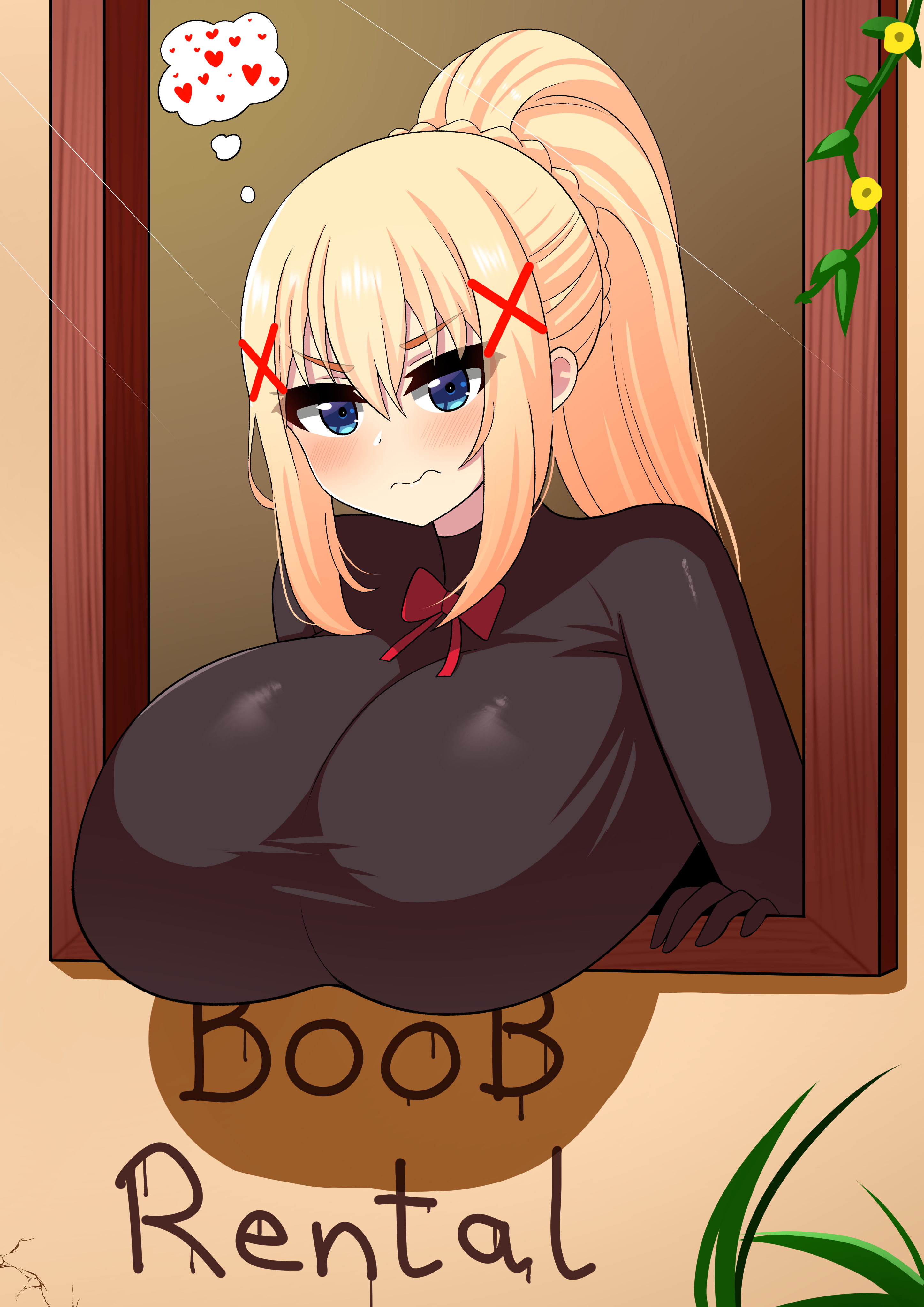 1girls, blonde hair, blue eyes, blush, bodysuit, breasts, darkness (konosuba), english text, female, hi res, huge breasts, kono subarashii sekai ni shukufuku wo!, light skin, light-skinned female, long hair, the only shoe