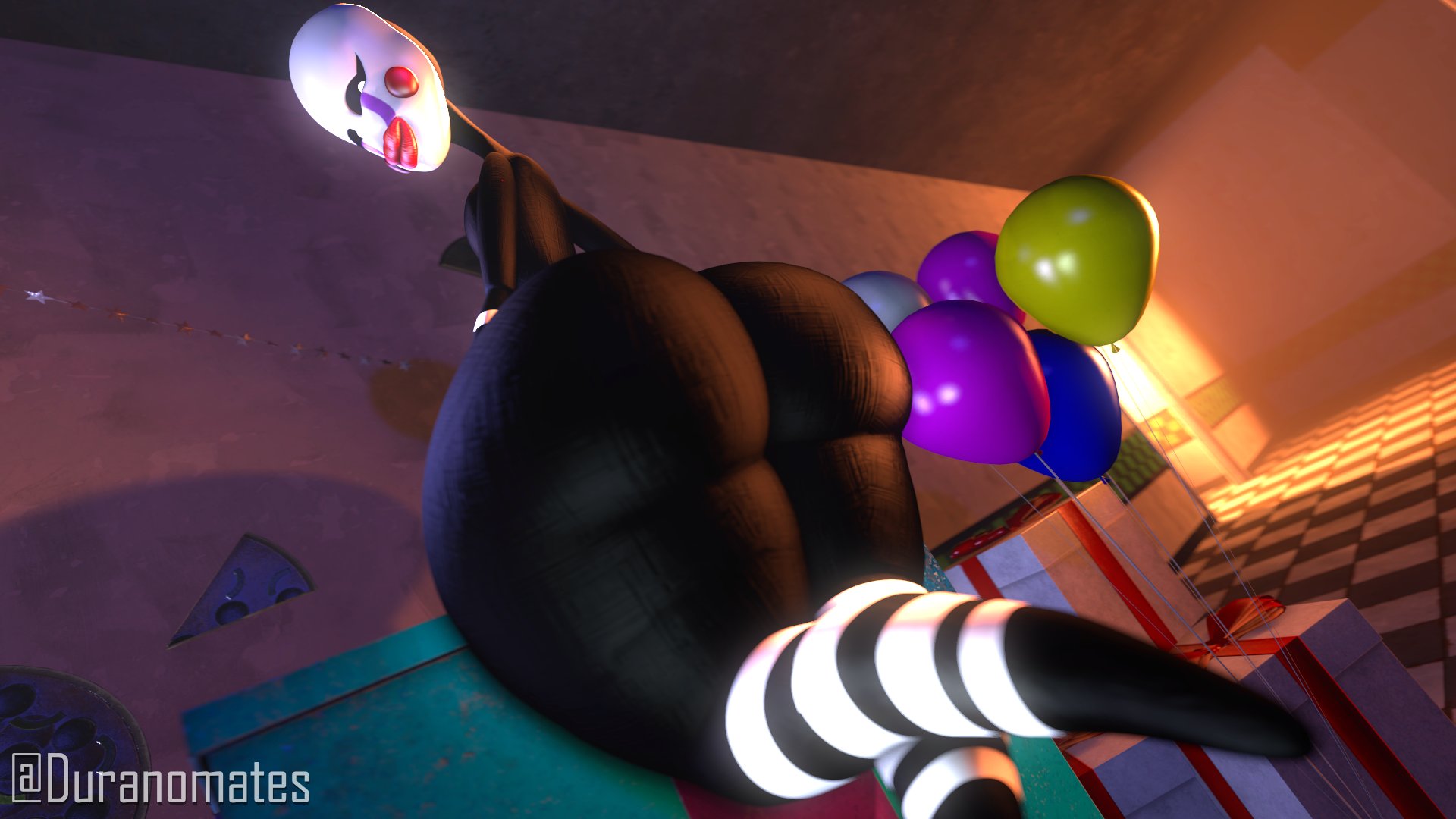 3d, ass, big ass, big butt, classic fnaf 2 marionette, classic fnaf 2 puppet, duranomates, femboy, five nights at freddy's, five nights at freddy's 2, fnaf2 location, ftm crossgender, male, male only, marionette (fnaf), original fnaf 2 marionette, original fnaf 2 puppet, puppet (fnaf), rule 63, solo, tagme