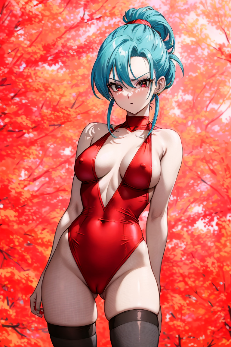 absurd_res absurdres ai_generated belly_button belly_button_visible_through_clothing blue_hair bulma_briefs cleft_of_venus dragon_ball dragon_ball_z erect_nipples erect_nipples_under_clothes female hair_tied hair_tied_back hair_tied_up hair_up hd hi_res high_resolution highres hip_dips hylian_r34 leotard light-skinned_female light_skin pale-skinned_female pale_skin pussy_visible_through_clothes pussy_visible_through_leotard pussy_wedgie red_leotard self_upload skindentation tagme thighhighs thin_waist tight_clothing unstable_diffusion