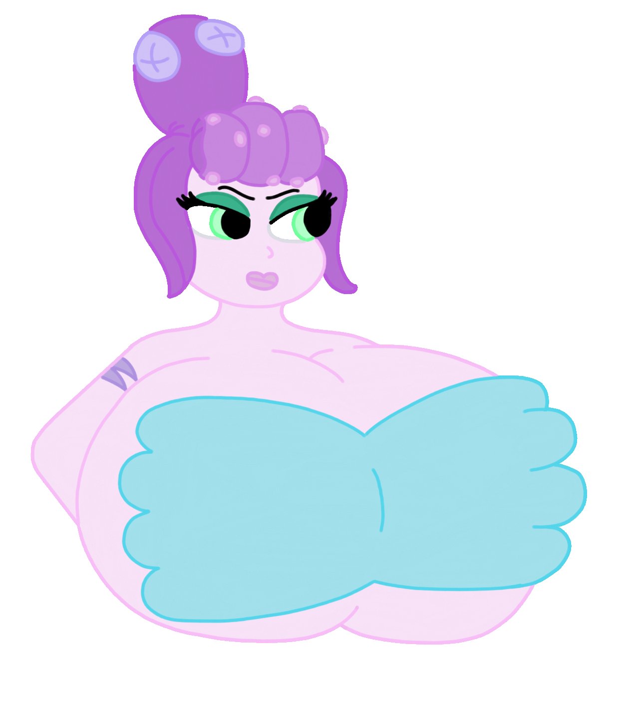 2023 barely_clothed big_breasts boob_window breasts_bigger_than_head bumm213 cala_maria clothed cuphead_(game) female female_only huge_breasts mermaid mermaid_girl sideboob underboob