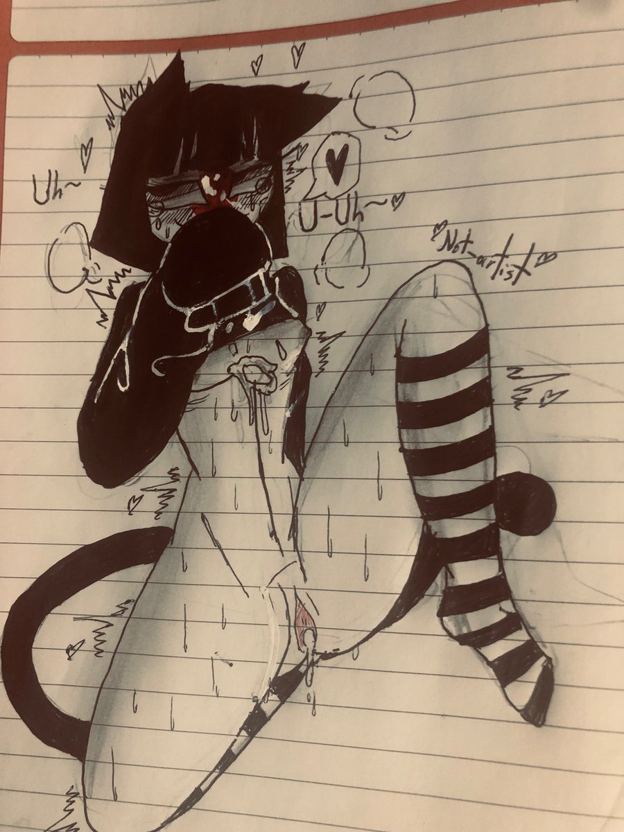 1girls, cat ears, cat girl, cat tail, catgirl, countryhumans, countryhumans girl, female, female only, japan (countryhumans), masturbation, traditional art, traditional media
