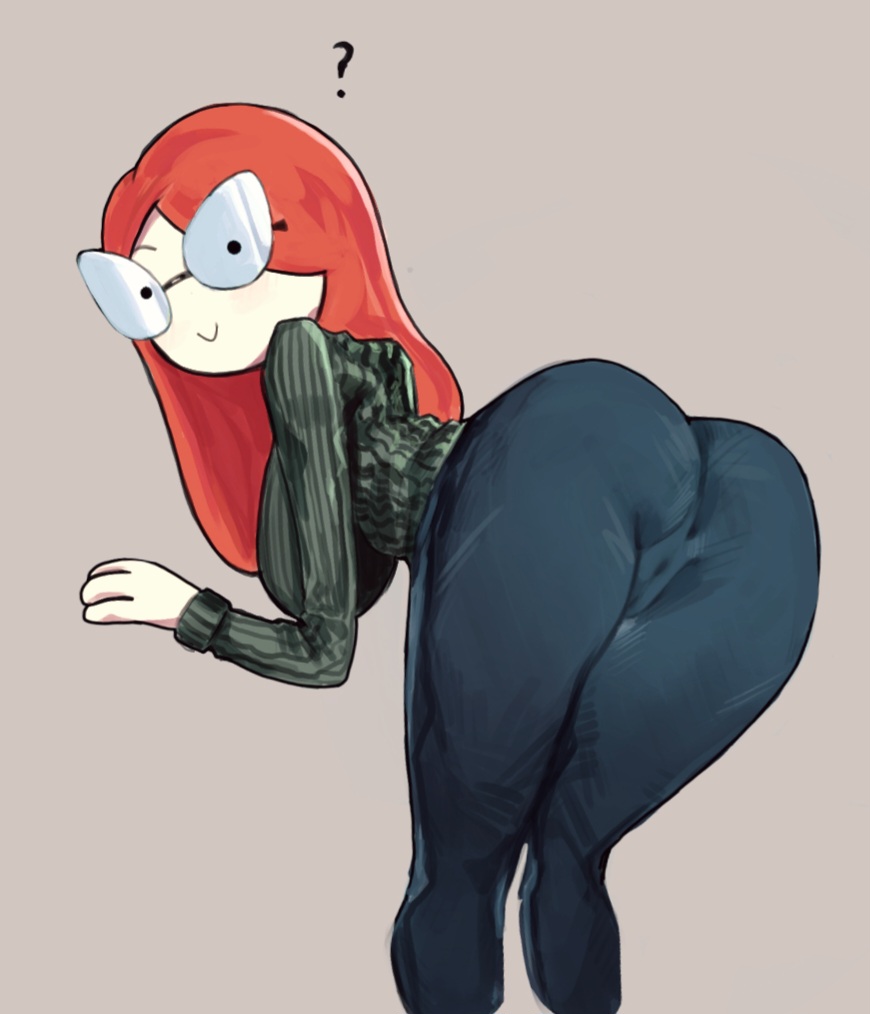 adventure time, ass, ass focus, betty grof, big breasts, breasts, female, female only, fully clothed, glasses, solo female, tagme, thighs, yosnsfw