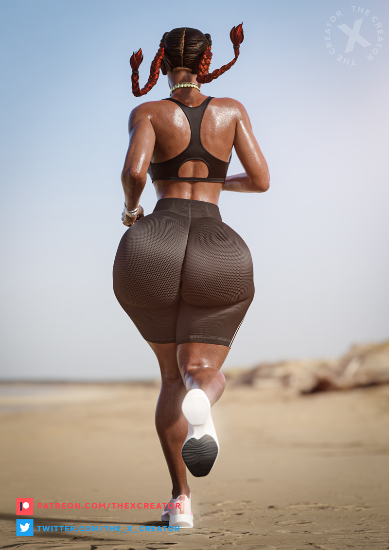 1girls 3d 3d_(artwork) abs absurd_res absurdres apex_legends ass beach big_ass big_breasts braided_hair braided_twintails brazilian breasts dark-skinned_female dark_skin female female_only jogging latina latina_milf loba_(apex_legends) long_nails milf multicolored_hair muscular_female nails_painted patreon_username piercing respawn_entertainment running seductive shorts solo sports_bra sweating tagme tattoo the_x_creator thick_thighs twitter_username wide_hips workout_clothes yoga_pants