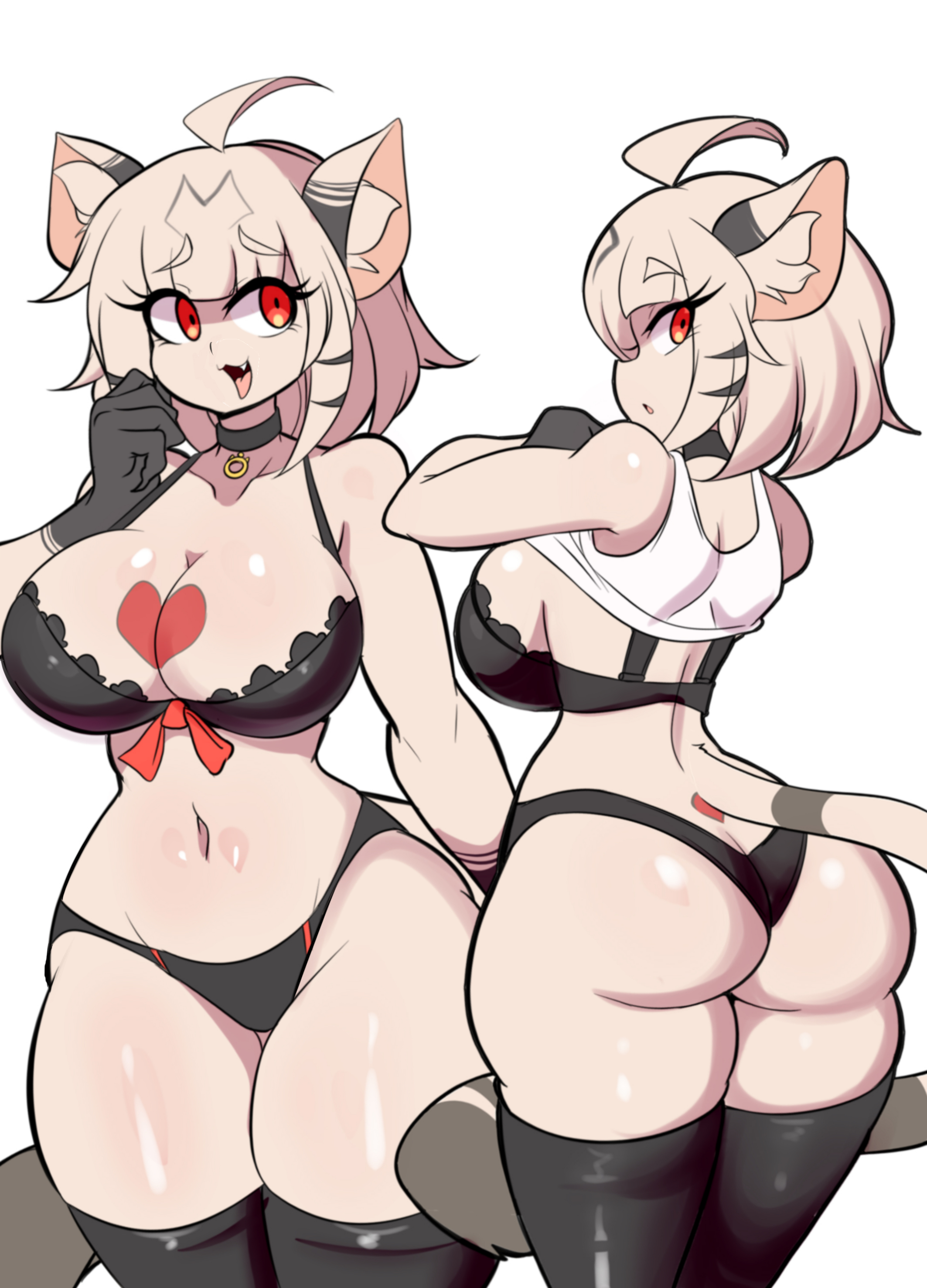 ass, big ass, big breasts, breasts, bubble ass, bubble butt, cleavage, felis (lucyfercomic), female, female focus, female only, huge ass, lucyfercomic, original, original character, thick thighs, thighhighs, thighs, wide hips