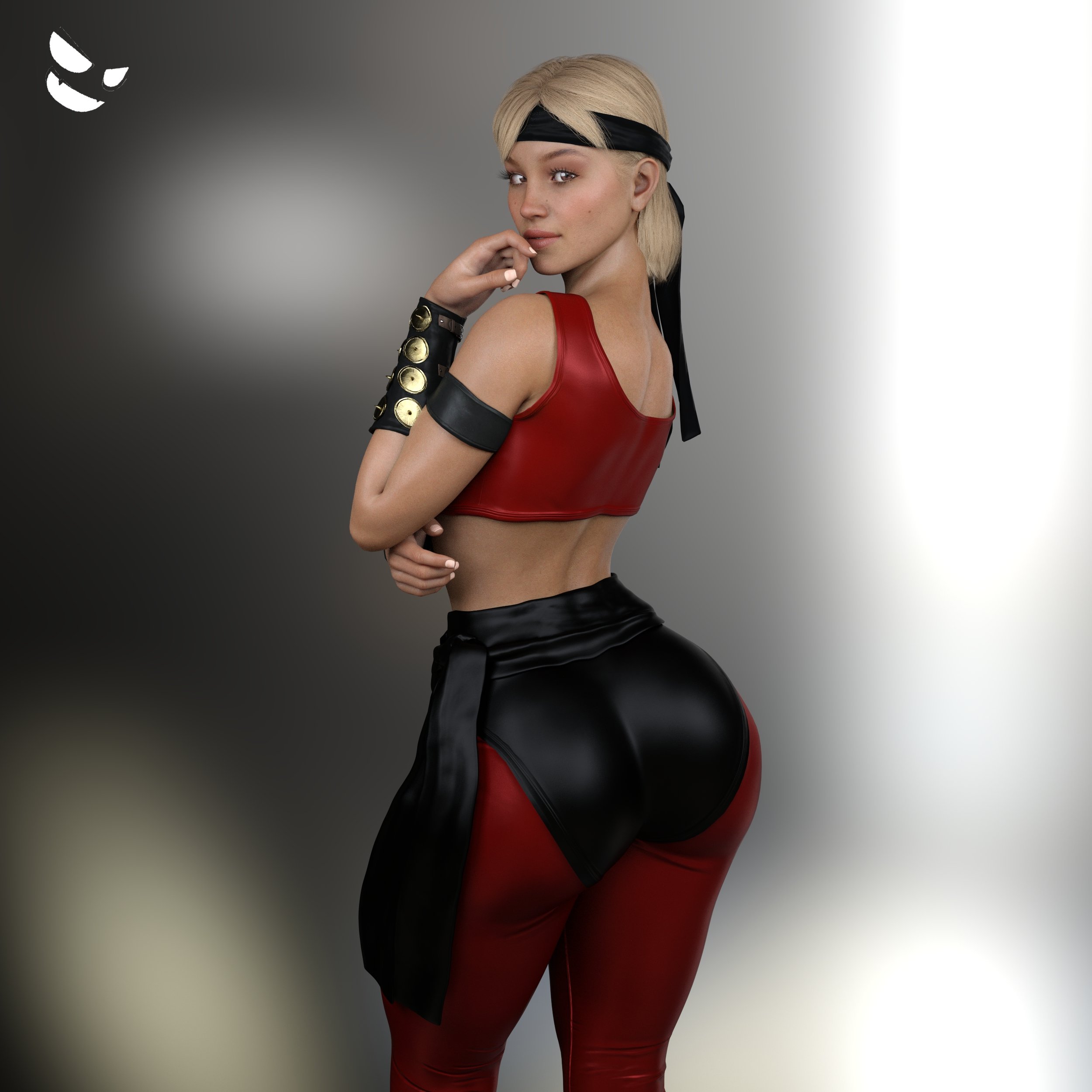 1girls, 3d, 3d model, abs, ass, big ass, big breasts, blonde hair, breasts, cleavage, female, female only, fit, fit female, fully clothed, gm studios, light skin, light-skinned female, mature female, midriff, milf, mortal kombat, mortal kombat 1 (2023), solo, sonya blade, sonya blade (mk 1), thick thighs, tights, wide hips