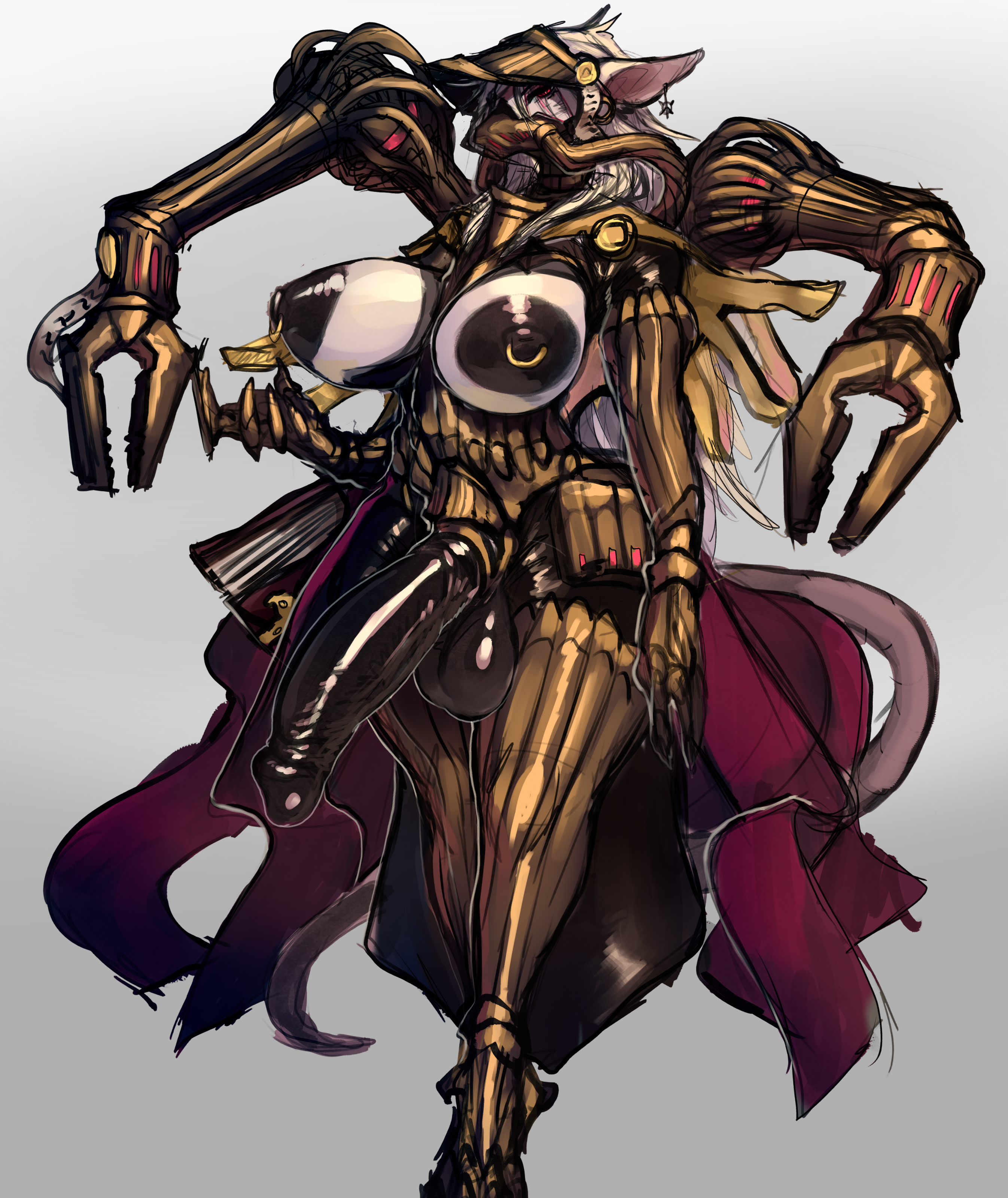 1futa, adeptus mechanicus, anthro, areolae, balls, big areola, big balls, big breasts, big penis, breasts, clothing, cyborg, dickgirl, earrings, erection, furry, futa only, futanari, huge balls, huge breasts, huge cock, imperium of man, intersex, mechanical, mostly nude, nipple piercing, nipples, penis, pierced nipples, piercing, piercings, rat, rodent, rodent humanoid, skaven, solo, solo futa, tagme, techpriest, thick thighs, warhammer (franchise), warhammer 40k, warhammer fantasy, zerolativity