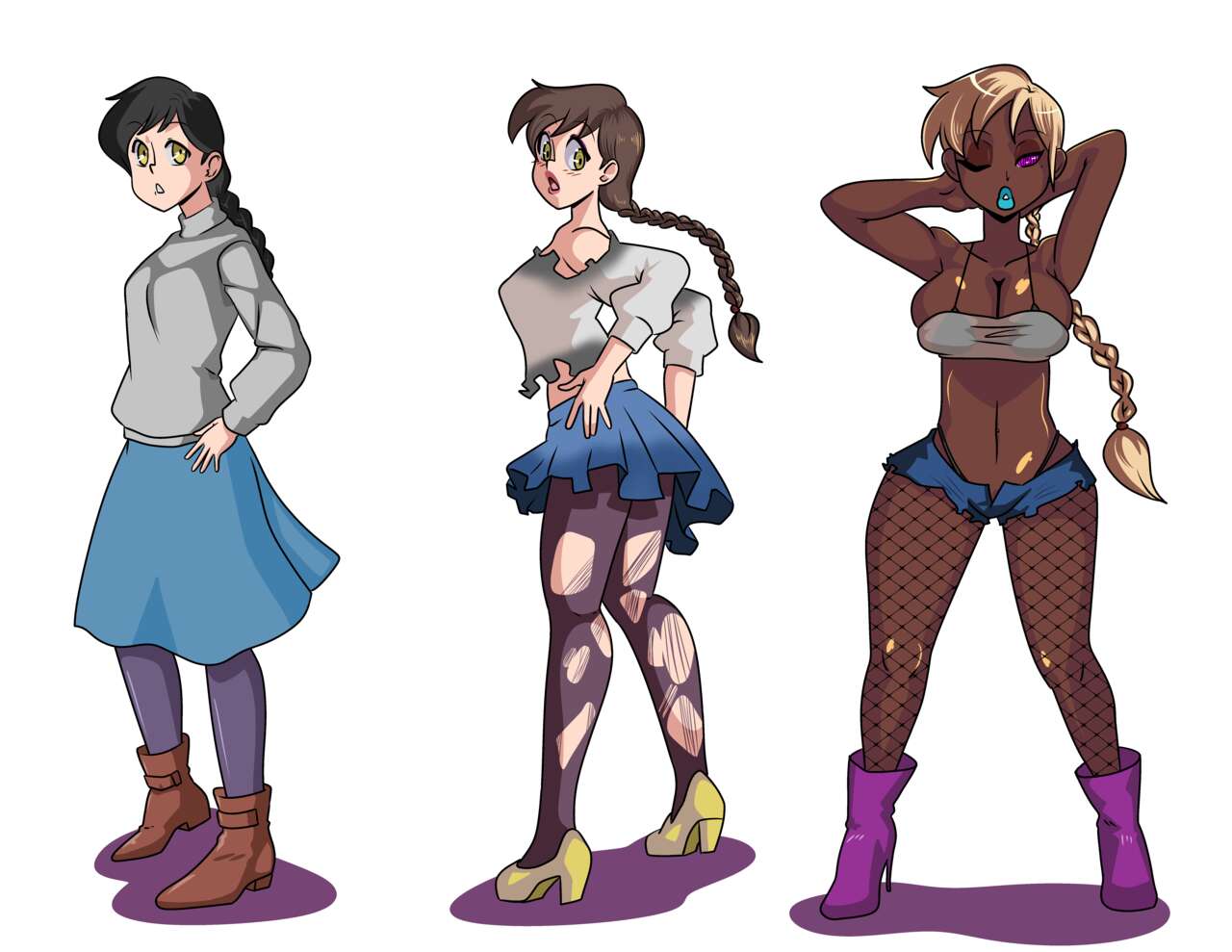 ass, ass expansion, bimbo, bimbofication, blackification, brain drain, brainwashing, breast expansion, breast growth, breast growth (enlargement), breasts, corruption, dark skin, dark-skinned female, ebonization, female, gyaru, hair color change, hair growth, high heels, huge ass, huge breasts, identity death, lip expansion, navel, nipple piercing, nipples, piercing, race swap, takeover, thick lips, thick thighs, thigh expansion, transformation, transformation sequence, wide hips