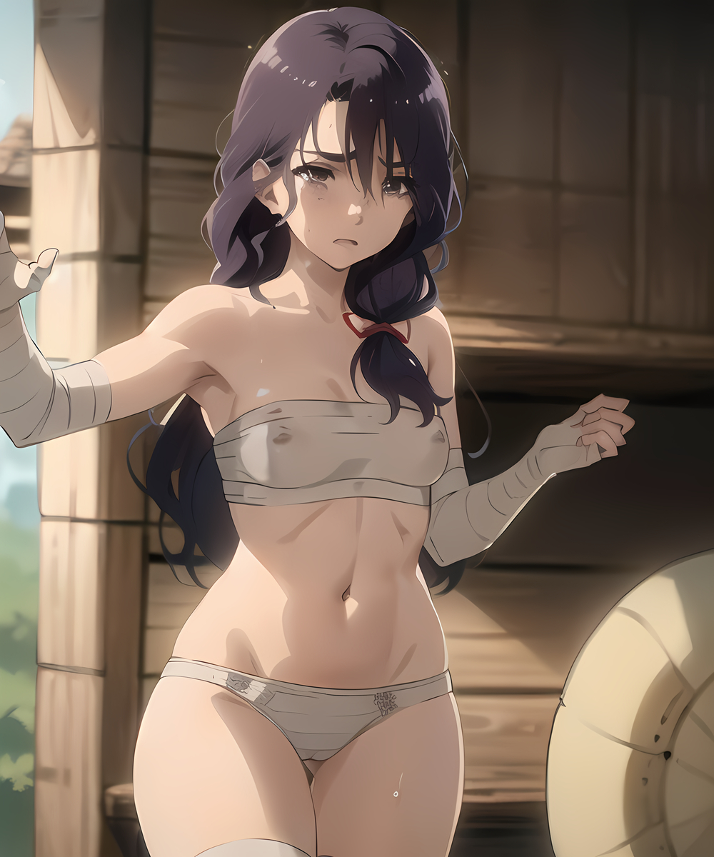 1female ai_generated ai愛 bandages female female_only fumetsu_no_anata_e parona_(fumetsu_no_anata_e) small_breasts solo_female tagme to_your_eternity