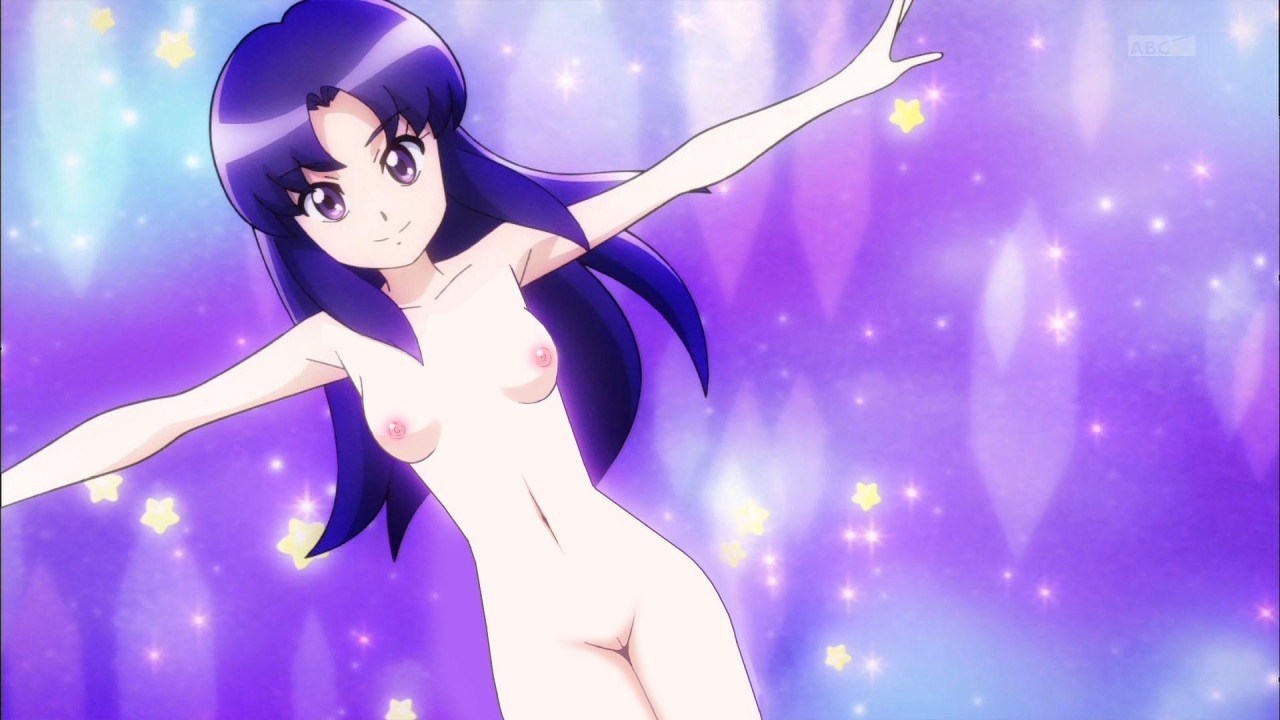 1girls breasts female female_focus female_only happinesscharge_precure! hikawa_iona looking_at_viewer magical_girl magical_girl_transformation naked nipples nude nude_female nude_filter precure pretty_cure purple_eyes purple_hair pussy small_breasts smile transformation_sequence