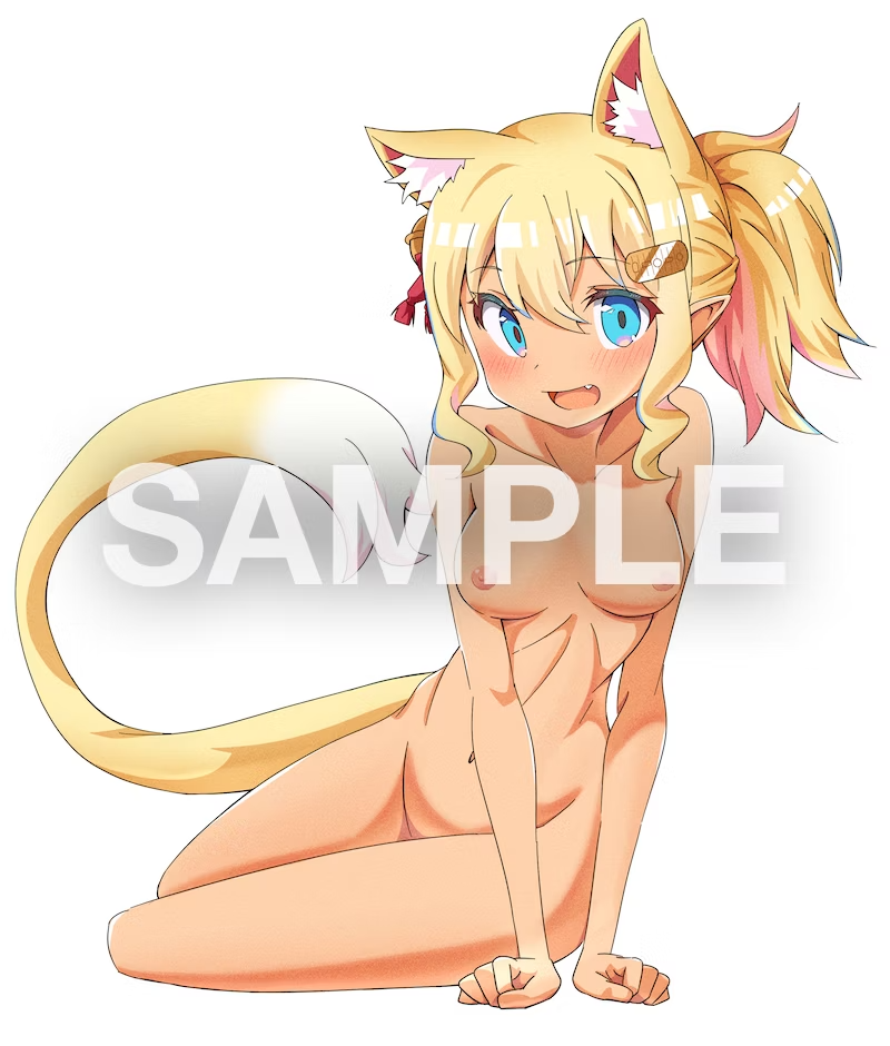 breasts cat_ears cat_tail catgirl censored censored_pussy completely_nude completely_nude_female disgaea disgaea_7 large_breasts nippon_ichi_software pirilika pussy shadrawing tagme tanned tanned_skin watermark