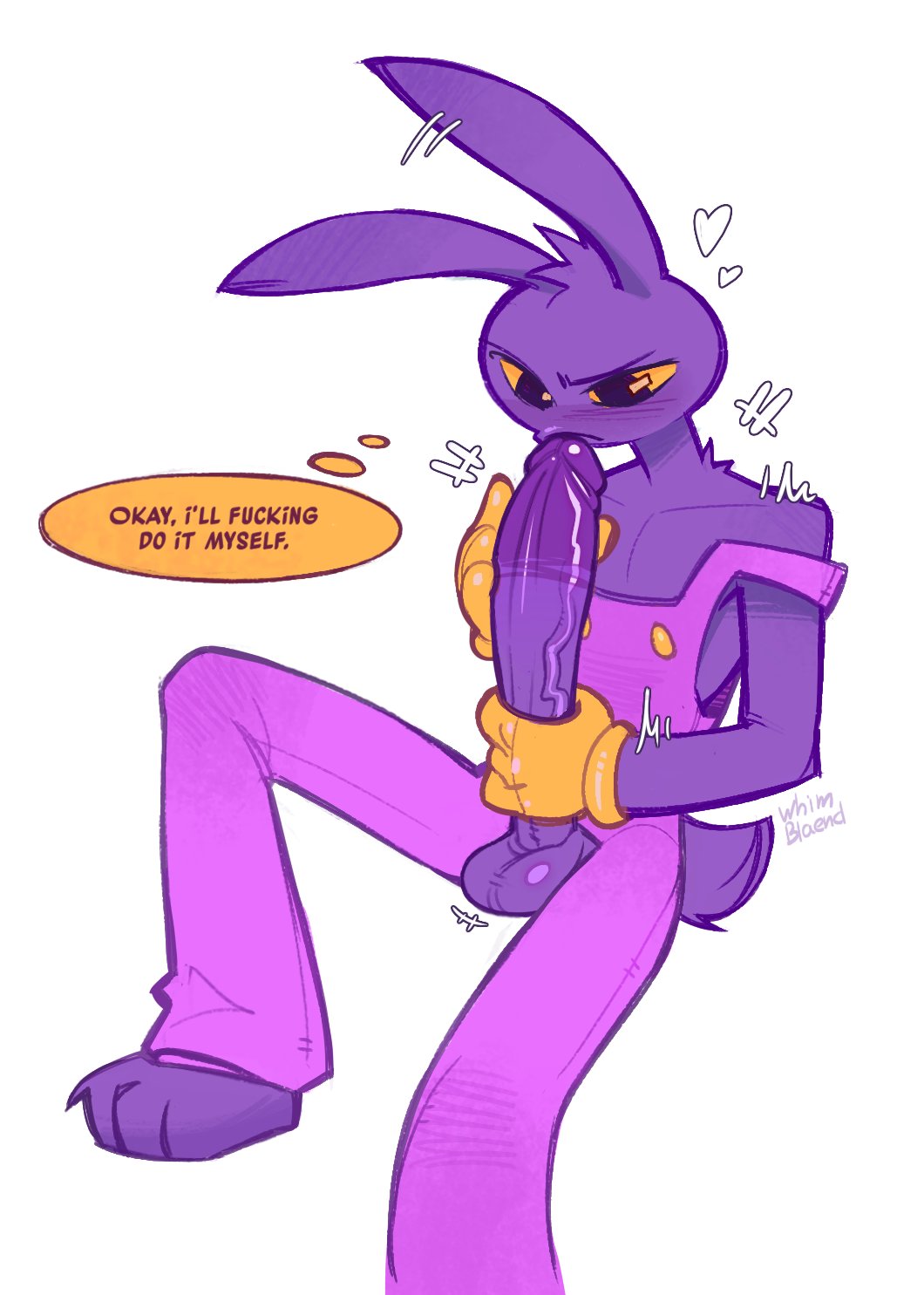 anthro, autofellatio, big penis, blowjob, dialogue, glitch productions, huge cock, jax (the amazing digital circus), male, male focus, male only, masturbation, penis, purple fur, rabbit, solo male, sucking penis, the amazing digital circus