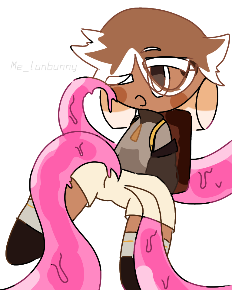 clothed cookie_run femboy food_creature fully_clothed male male_only me_lonbunny(artist) smore_cookie tentacle